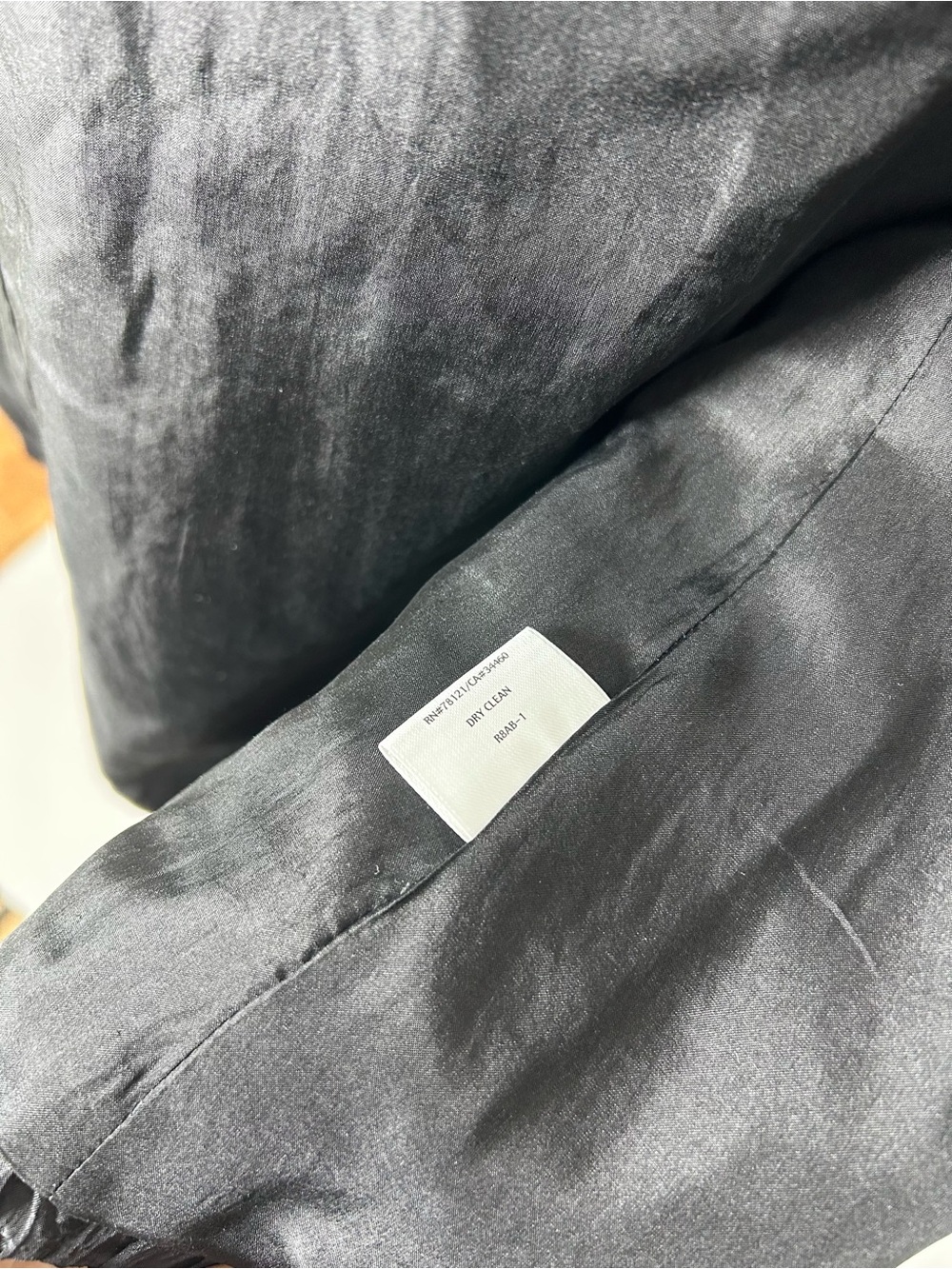 Eileen Fisher Crinkle Jacket Women's Medium Black 3/4 Sleeve Mid Length Textured - Picture 9 of 15